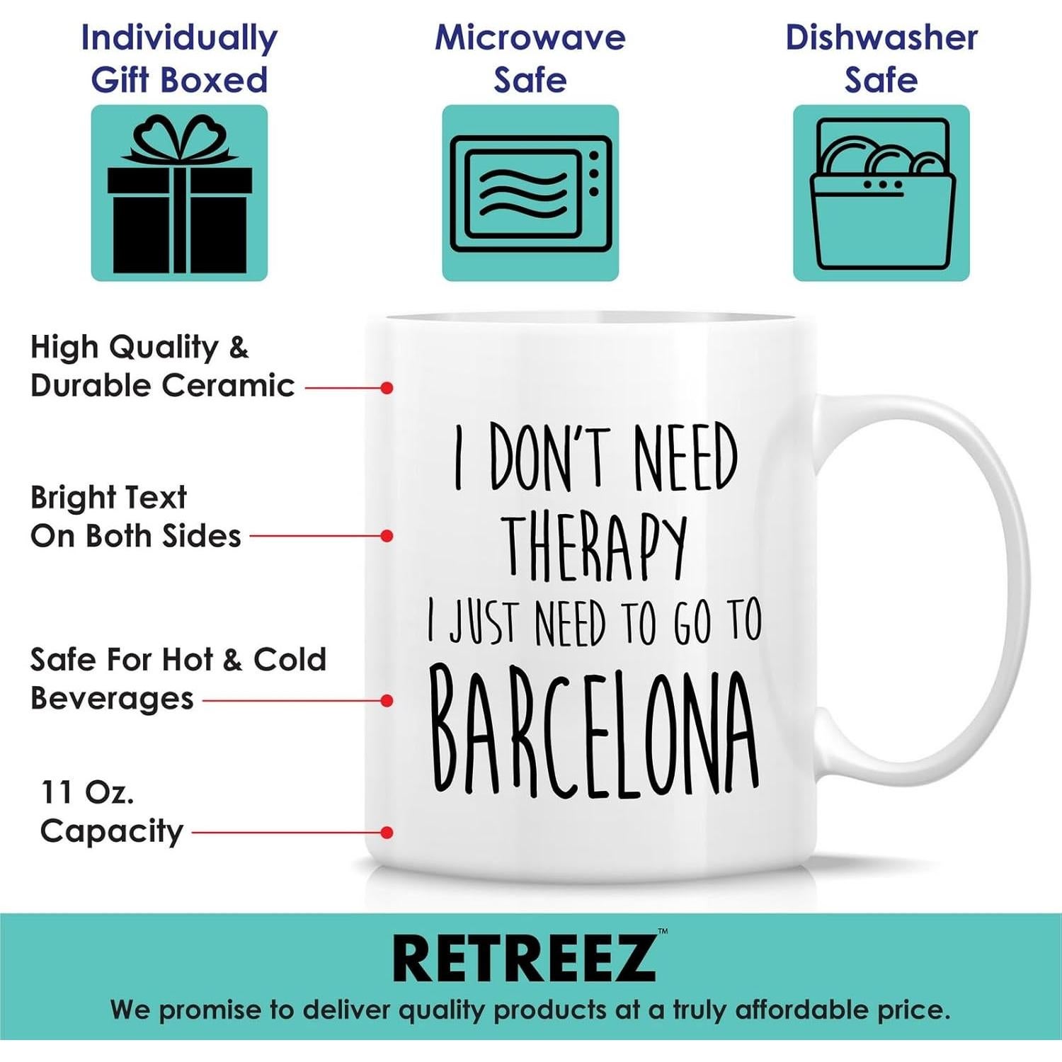 Taza Sarcástica Retreez 11 Oz Cerámica Blanca para Café