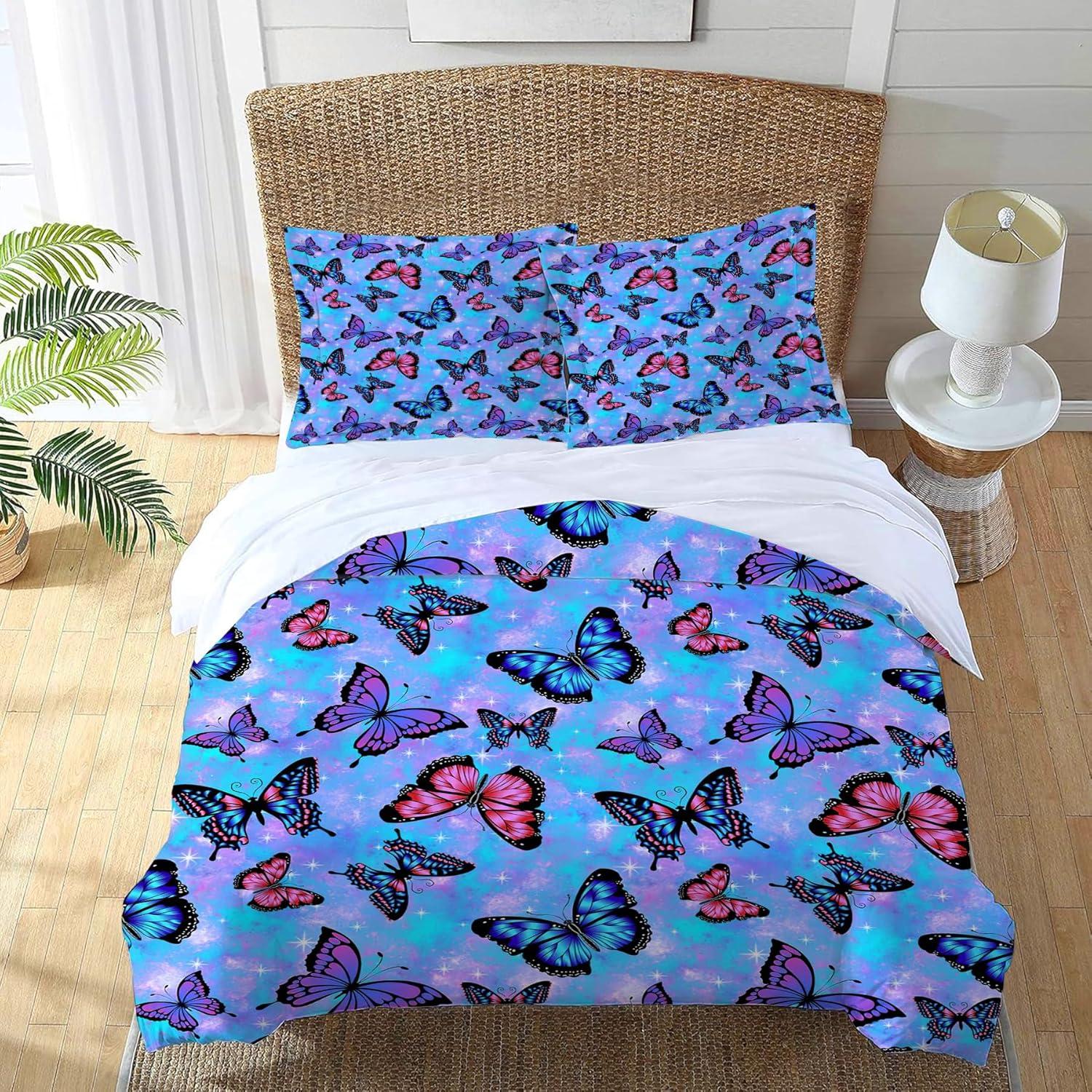 Juego de Ropa de Cama UIAMT Mariposas Individual 68x90 cm