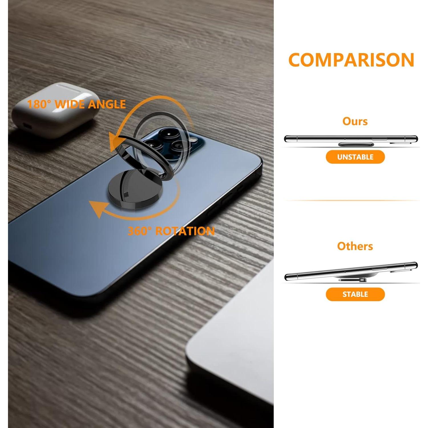 Soporte Anillo para Teléfono MAXBUS 360° Magnético Negro