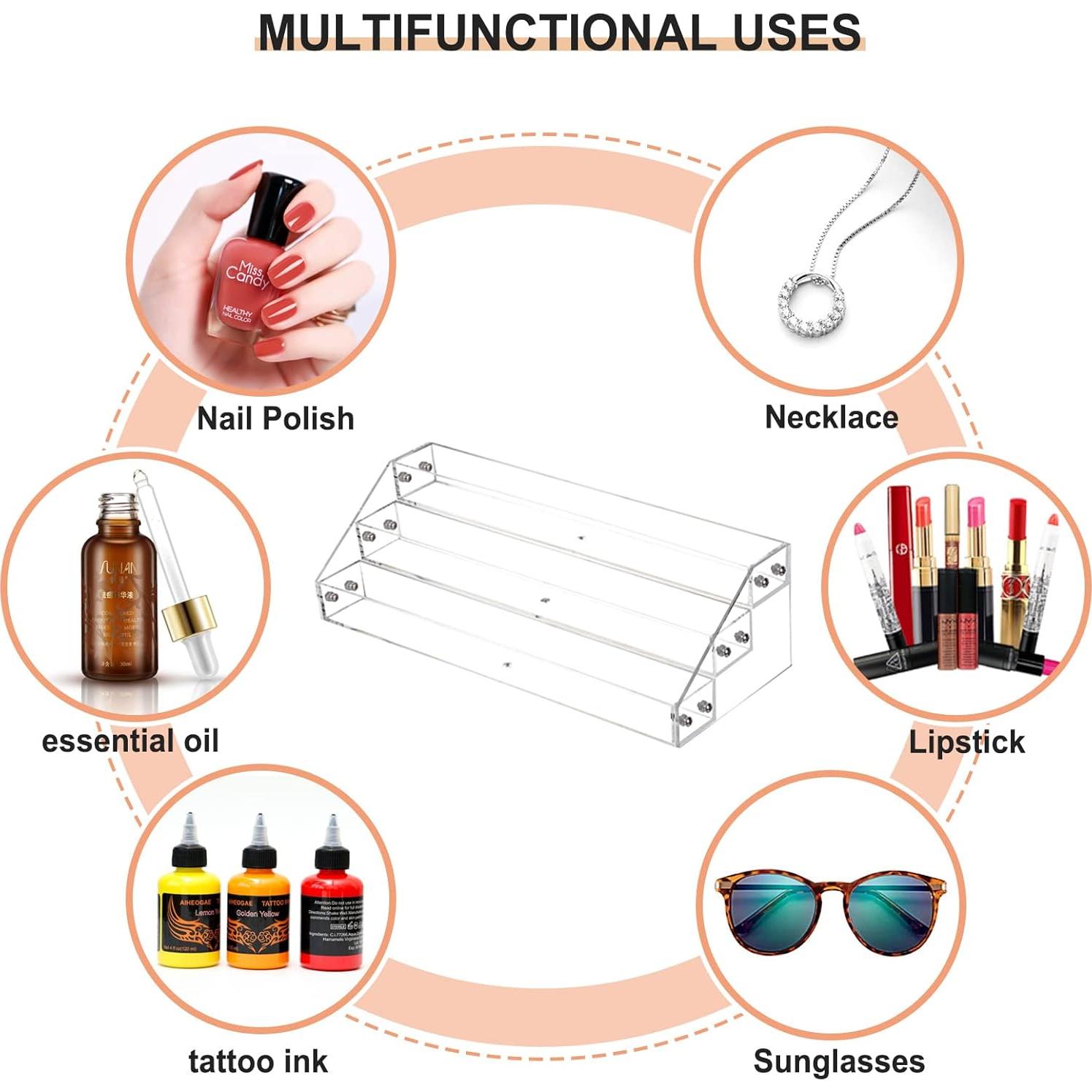 Organizador de Esmalte de Uñas Acrílico BTremary 3 Niveles