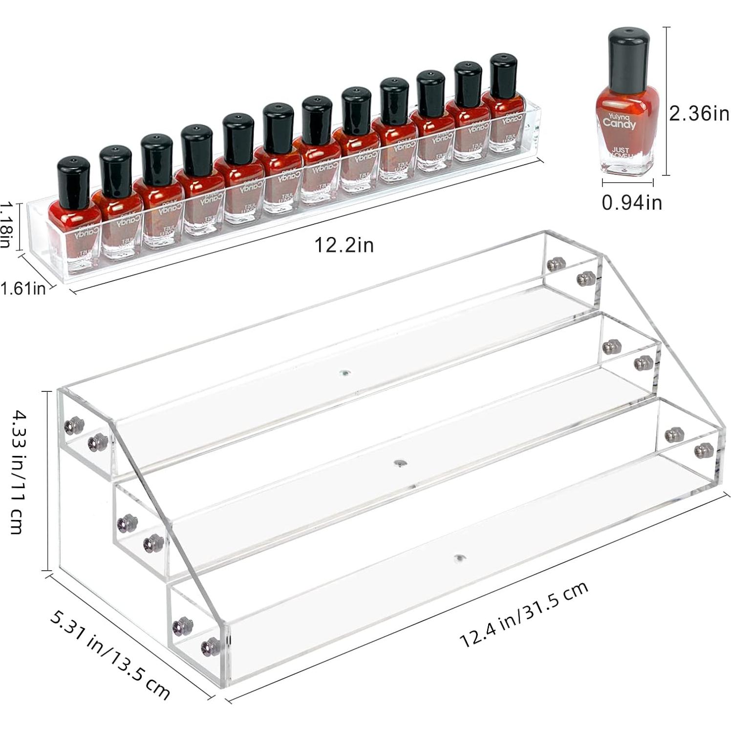 Organizador de Esmalte de Uñas Acrílico BTremary 3 Niveles