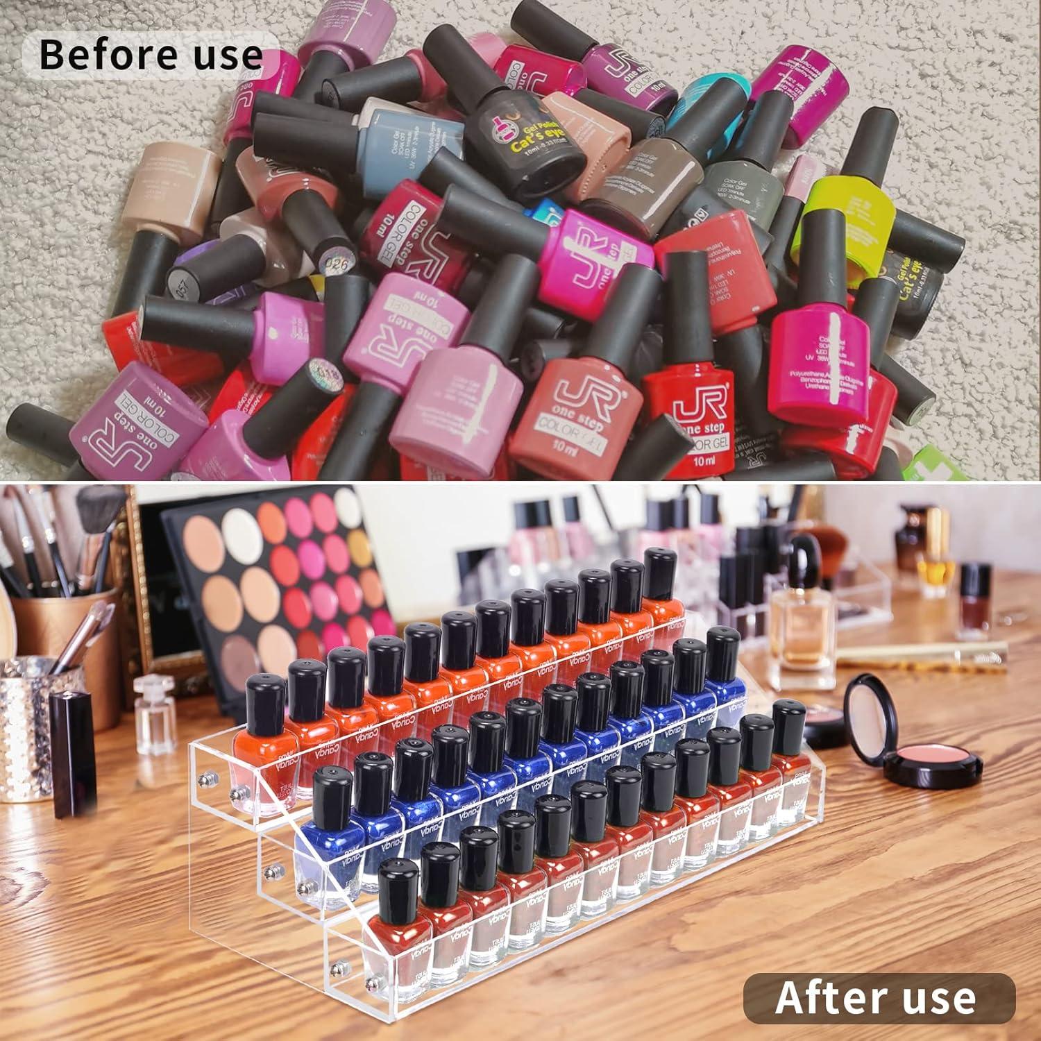 Organizador de Esmalte de Uñas Acrílico BTremary 3 Niveles