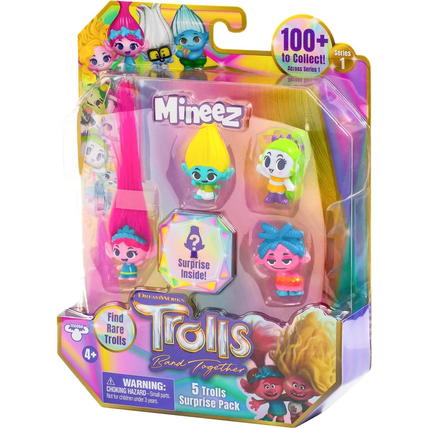 Paquete Sorpresa de 5 Trolls Mineez DreamWorks - Figuras Coleccionables