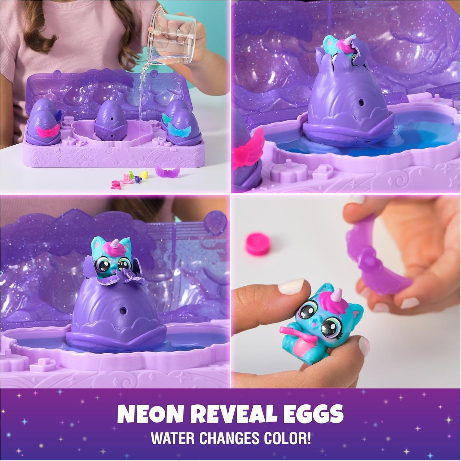 Hatchimals Alive Cartón de Huevo Arcoíris Neón con 5 Figuras
