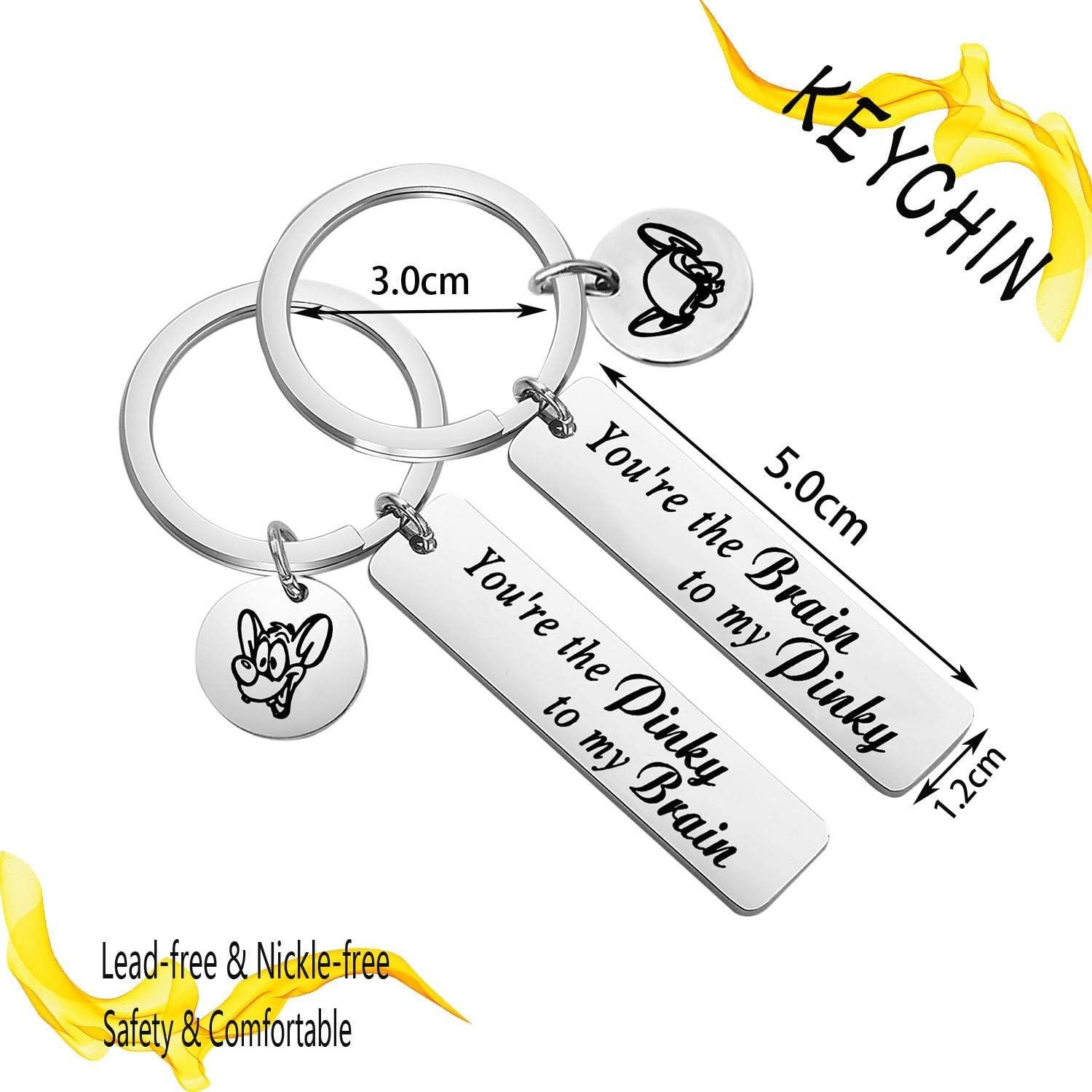 Llavero Inspirador KEYCHIN Eres el Cerebro de Mi Pinky 5cm