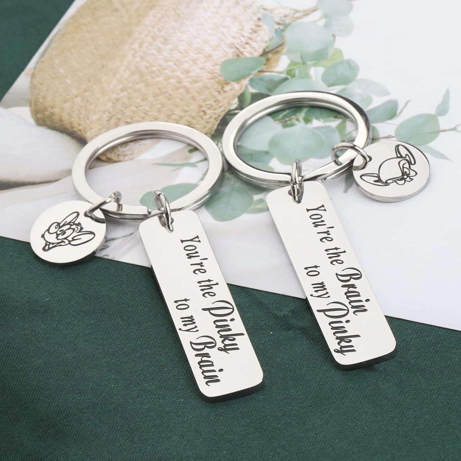 Llavero Inspirador KEYCHIN Eres el Cerebro de Mi Pinky 5cm