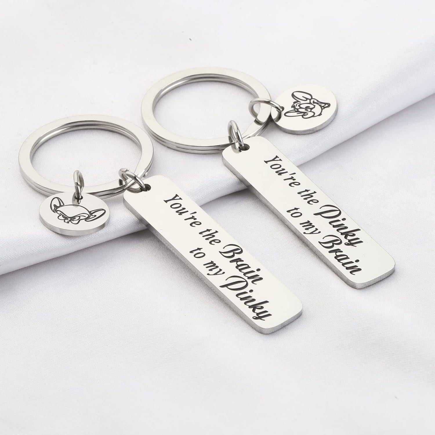 Llavero Inspirador KEYCHIN Eres el Cerebro de Mi Pinky 5cm