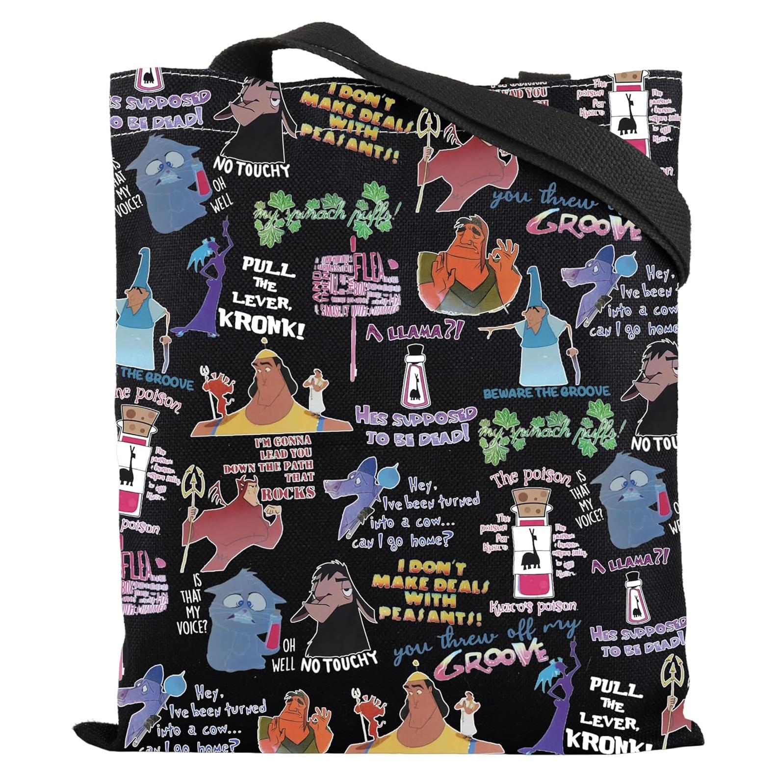 Bolsa de Mano de Lona Kuzco Cartoon 37.8x34.8cm Reutilizable