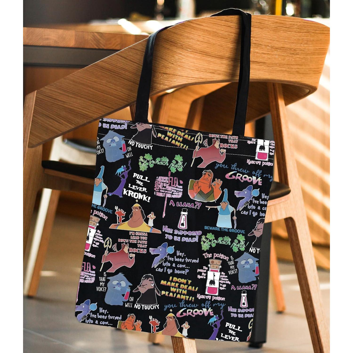 Bolsa de Mano de Lona Kuzco Cartoon 37.8x34.8cm Reutilizable