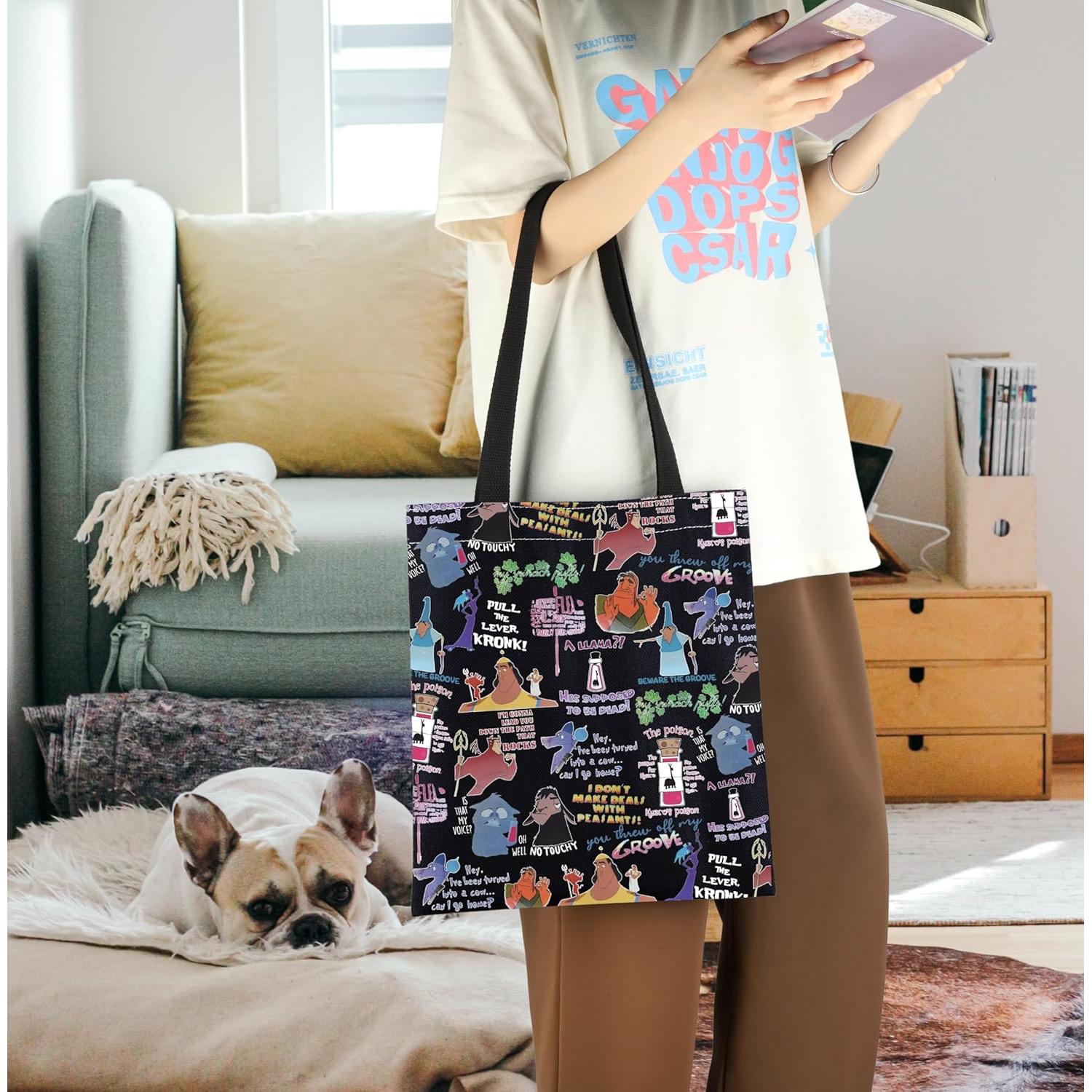 Bolsa de Mano de Lona Kuzco Cartoon 37.8x34.8cm Reutilizable