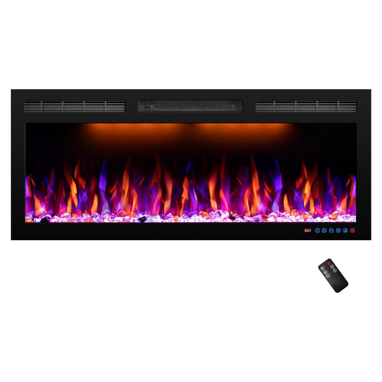 Chimenea Eléctrica Dreamflame 101.6 cm Negra con Control Remoto