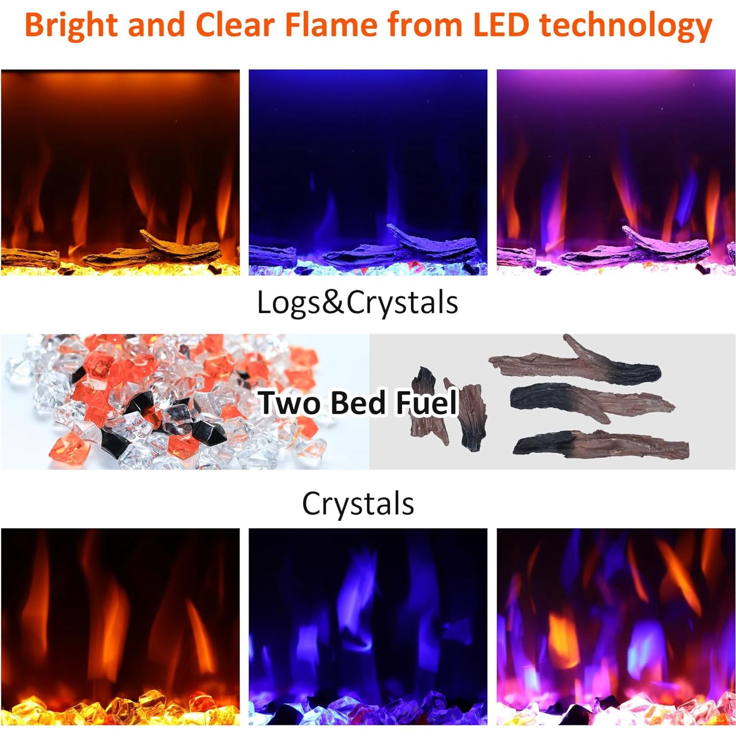 Chimenea Eléctrica Dreamflame 101.6 cm Negra con Control Remoto