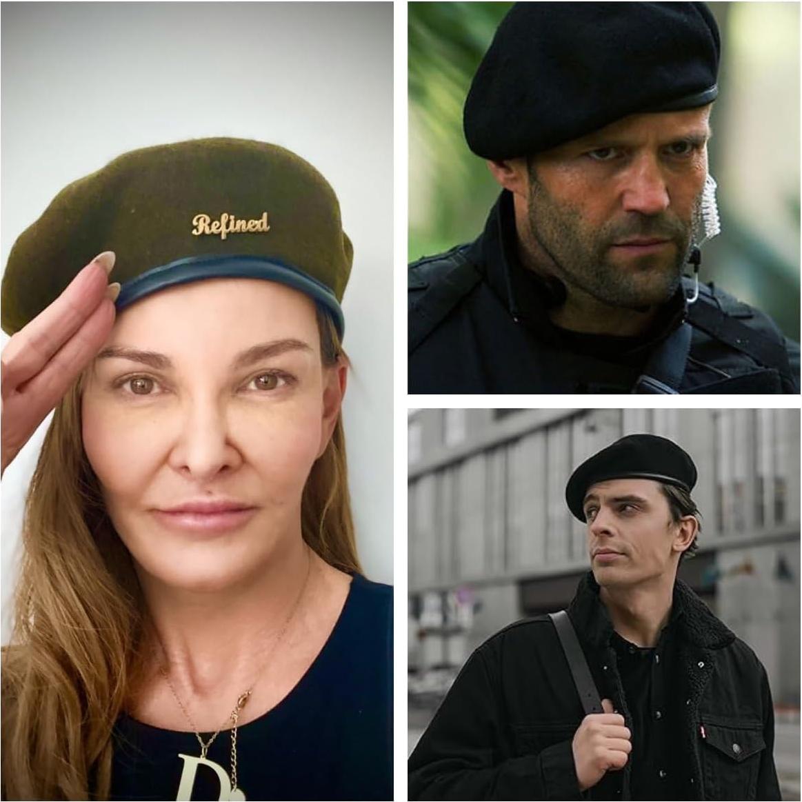 Boina Militar de Lana Unisex Verde Ejército Ajustable