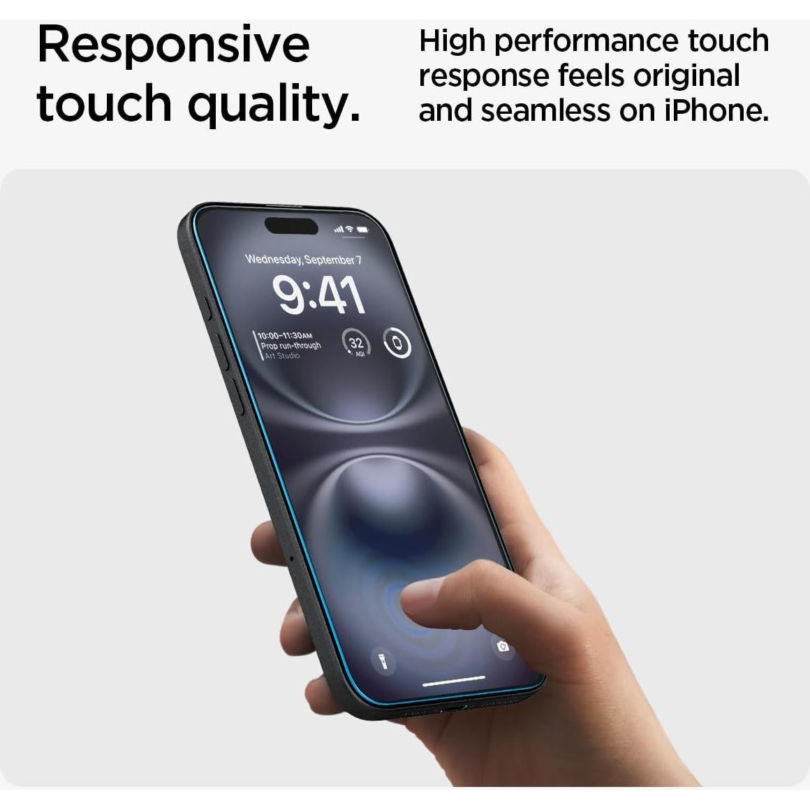 Protector de Pantalla Vidrio Templado Spigen iPhone 16/15 Plus [2 Unidades]