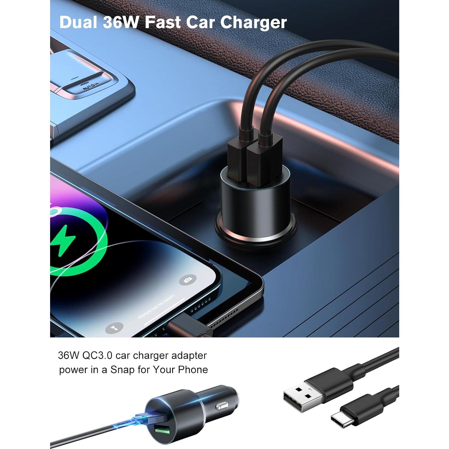 Cargador de coche Magsafe MAGJIEYX 36W carga rápida