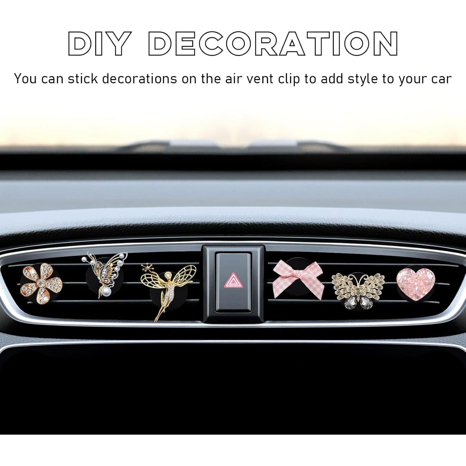 30 Clips de Metal para Ventilación de Aire de Coche Ohleats