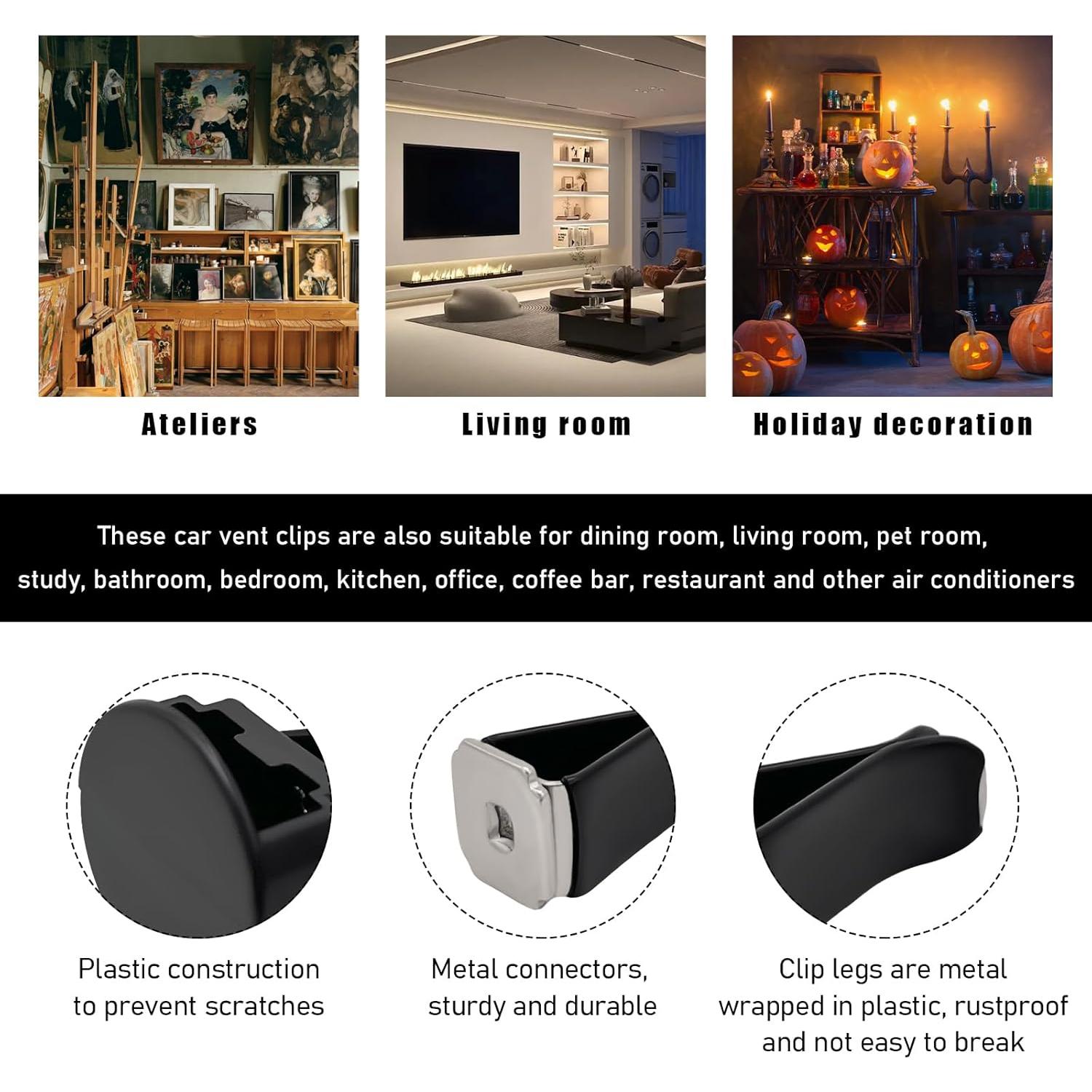 30 Clips de Metal para Ventilación de Aire de Coche Ohleats