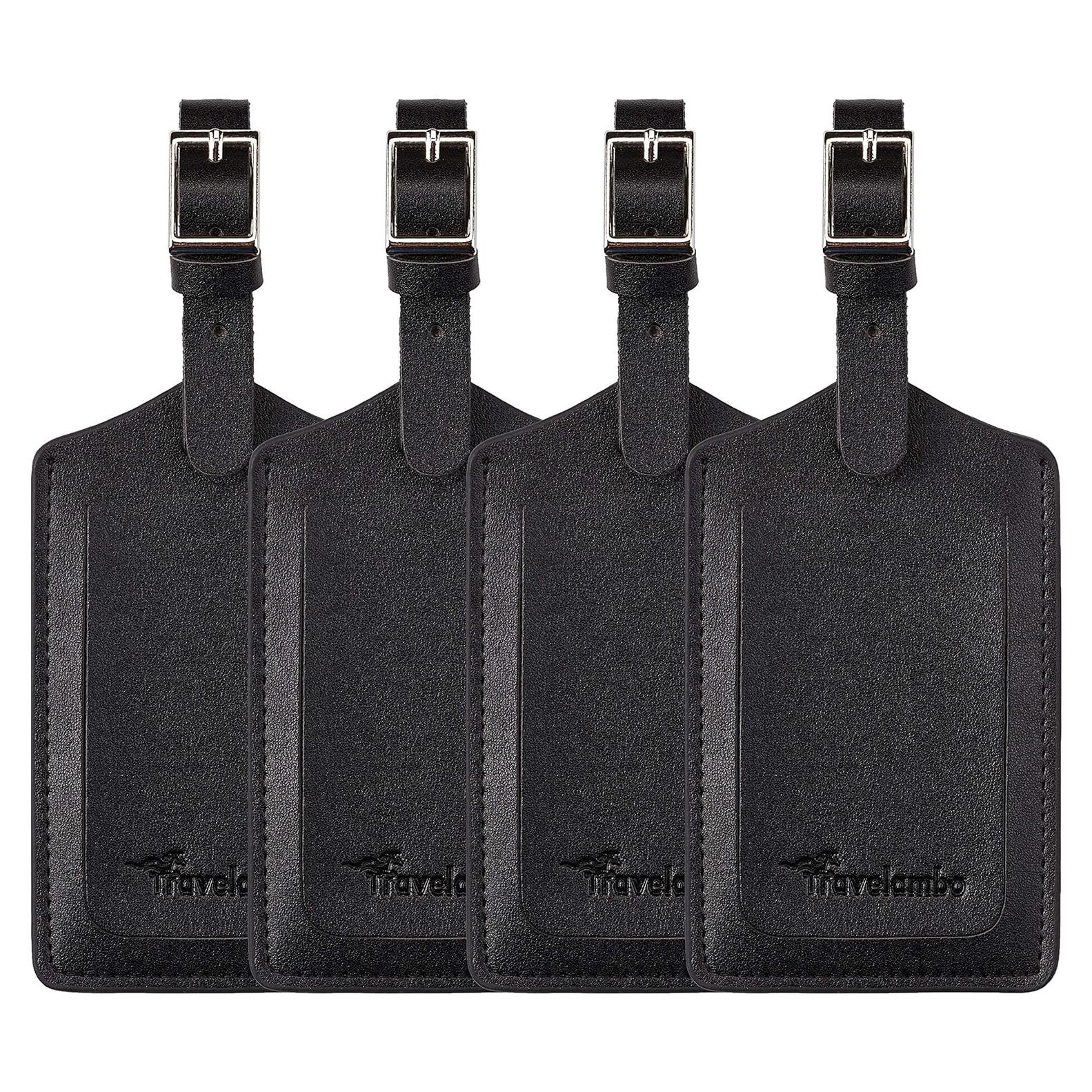 Etiquetas de Equipaje Travelambo de Cuero PU - 4 Piezas