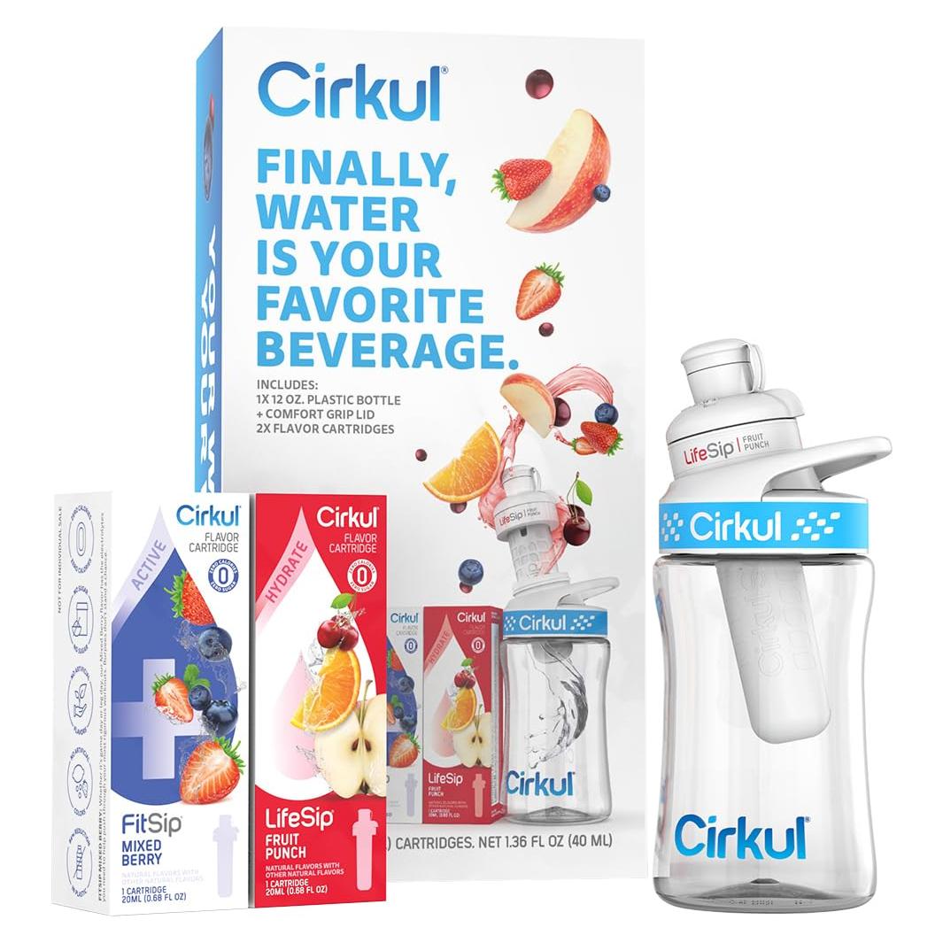 Cirkul Kit de Inicio Botella 355ml + 2 Cartuchos Sabor