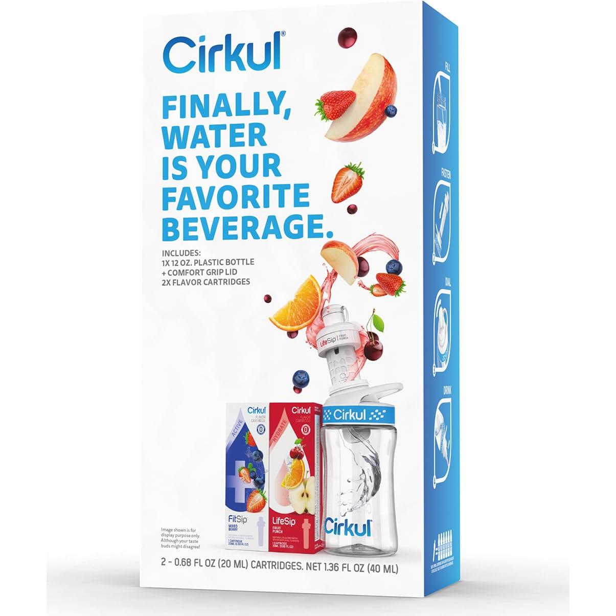 Cirkul Kit de Inicio Botella 355ml + 2 Cartuchos Sabor