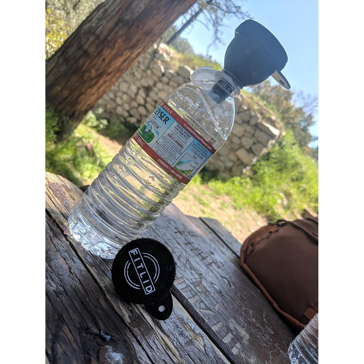 Paquete de 2 embudos portátiles FitLid para suplementos 8.89cm