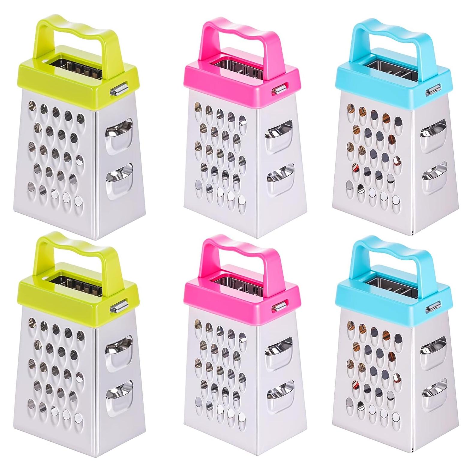 Mini Rallador de Queso Ptwola 6 Pcs Acero Inoxidable 6.7x3.7 cm