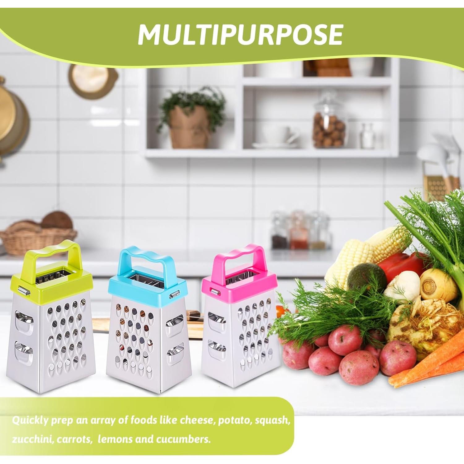 Mini Rallador de Queso Ptwola 6 Pcs Acero Inoxidable 6.7x3.7 cm