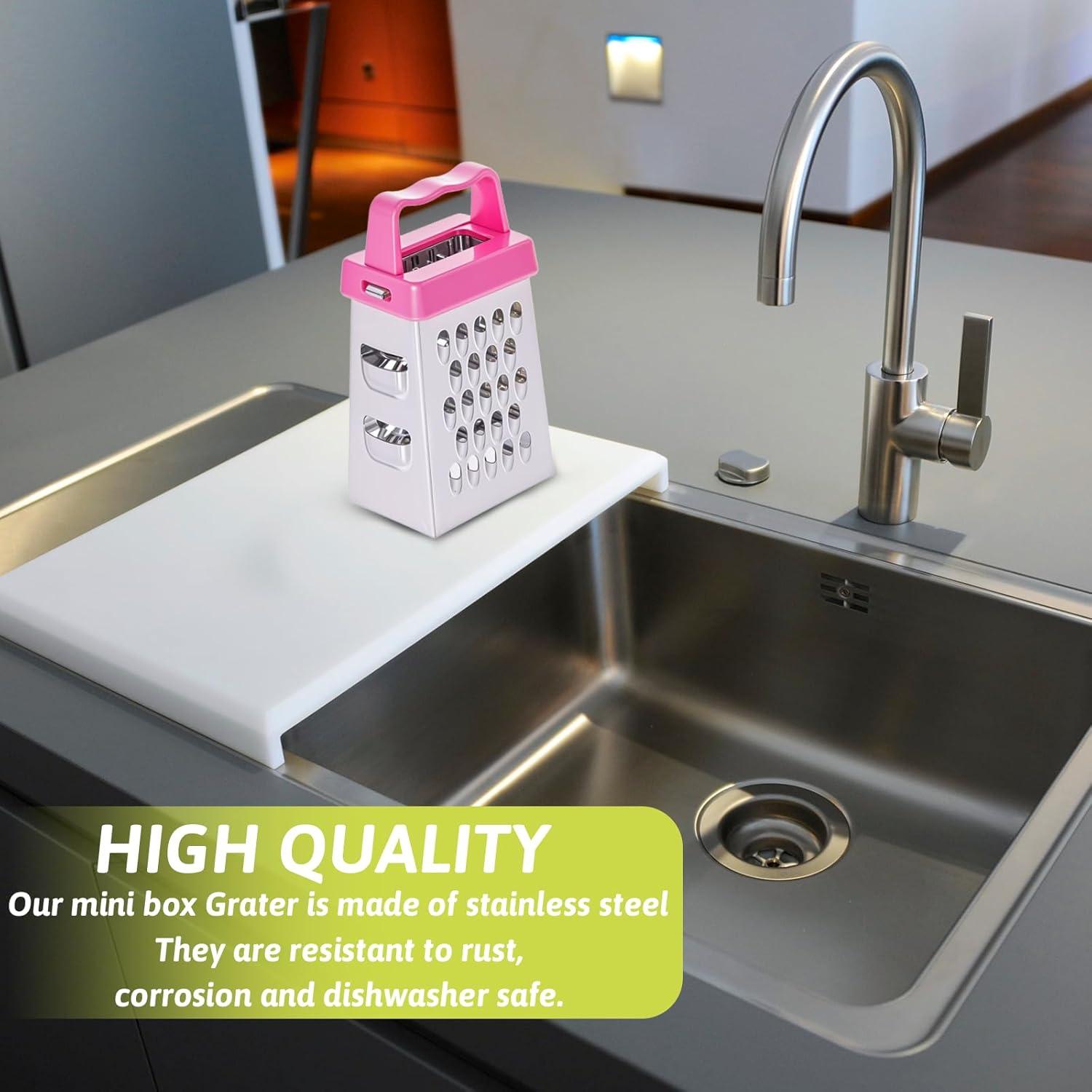 Mini Rallador de Queso Ptwola 6 Pcs Acero Inoxidable 6.7x3.7 cm