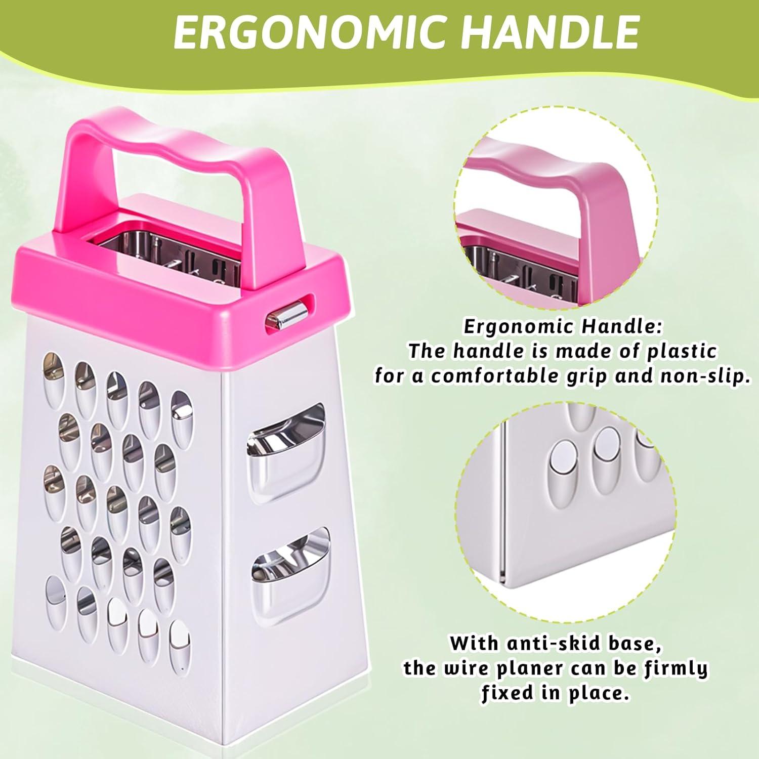 Mini Rallador de Queso Ptwola 6 Pcs Acero Inoxidable 6.7x3.7 cm