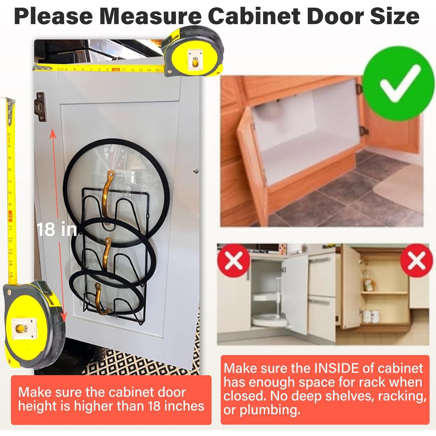 Organizador de Tapas de Olla Durmmur 2 Pack 6 Niveles Negro