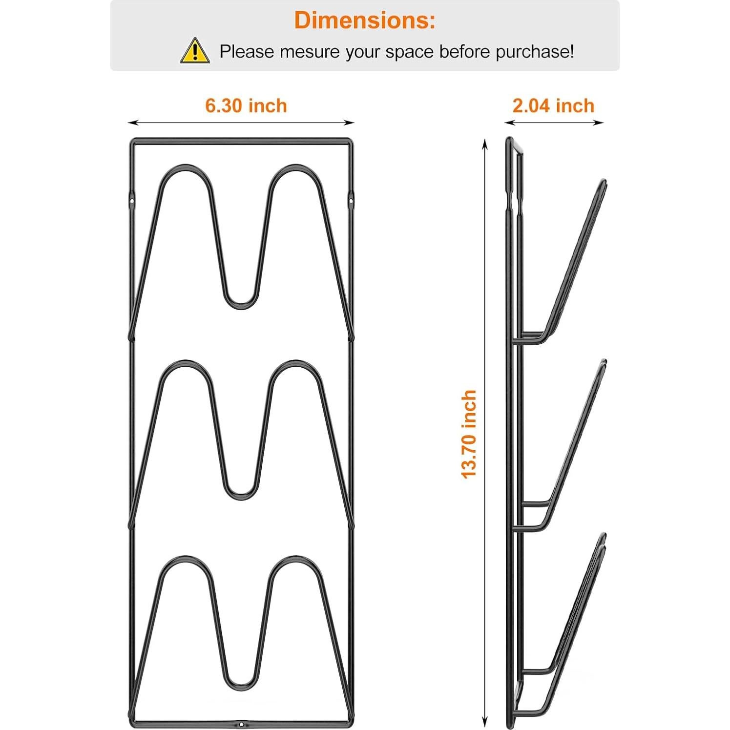 Organizador de Tapas de Olla Durmmur 2 Pack 6 Niveles Negro