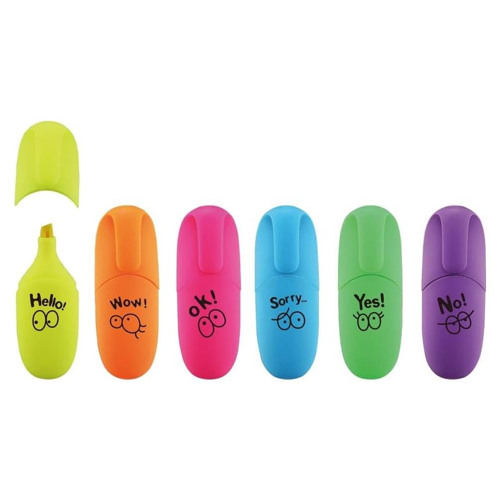 Marcadores Fluorescentes enlegend 6 Colores Neón Punta Chisel