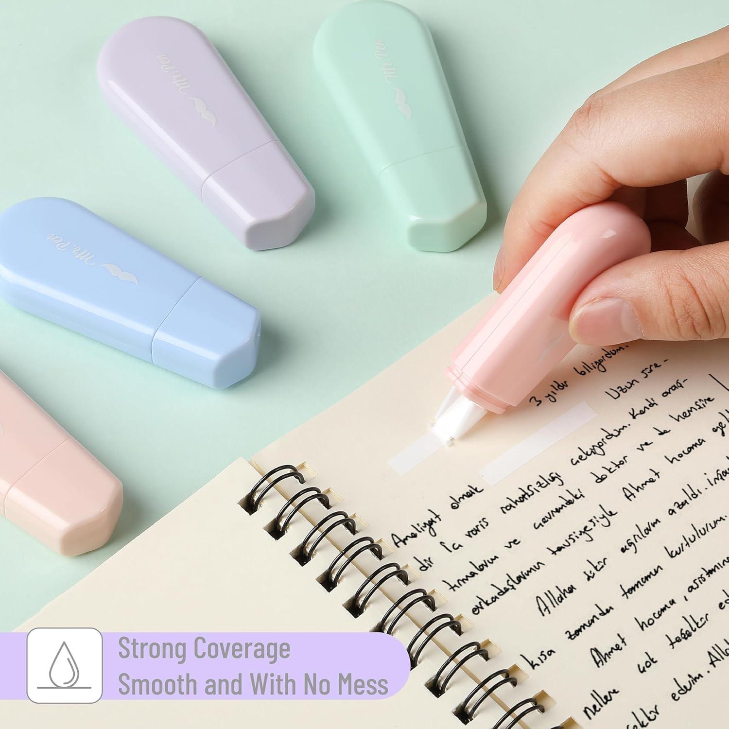 Cinta Correctora Mr. Pen 6 Pcs Pastel 0.51 cm x 500.3 cm