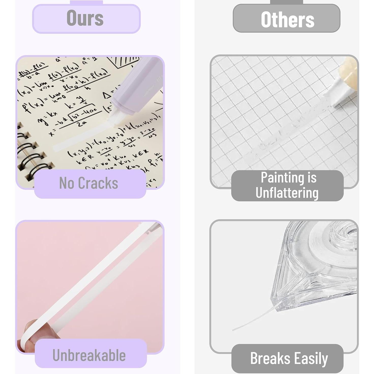 Cinta Correctora Mr. Pen 6 Pcs Pastel 0.51 cm x 500.3 cm