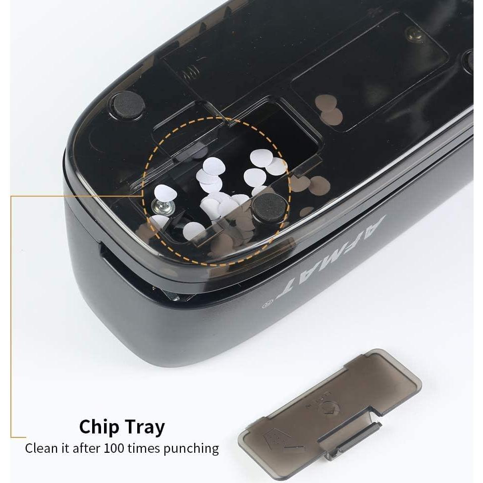 Perforadora Eléctrica AFMAT 3 Agujeros 20 Hojas Negra