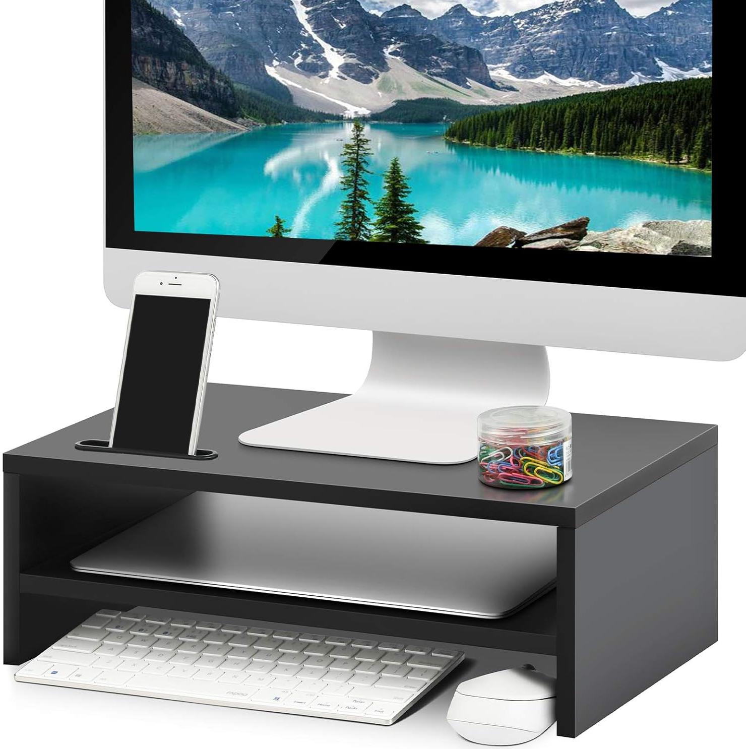 Soporte Elevador para Monitor Marbrasse 2 Niveles 42x23.6x14 cm