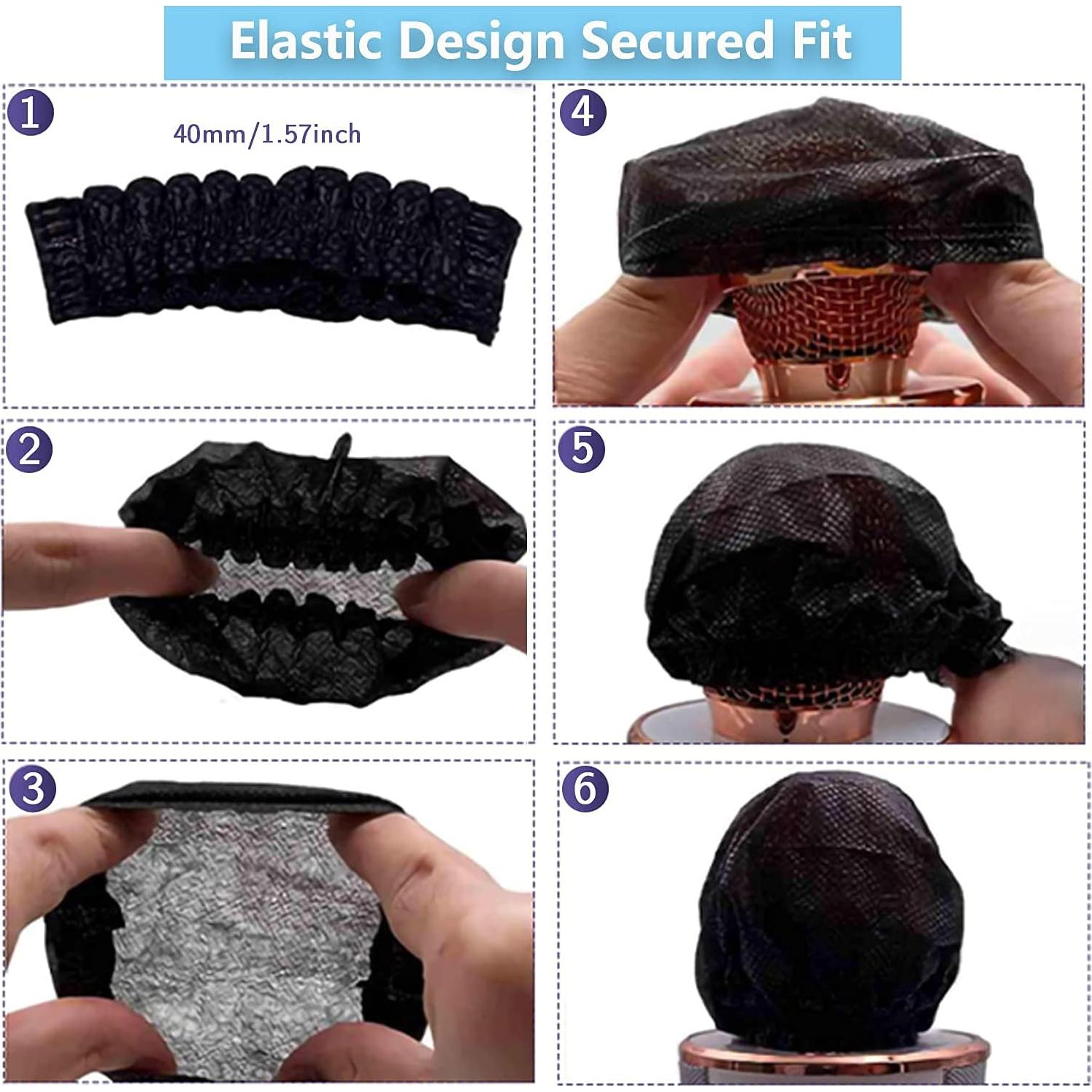 100 Fundas Desechables para Micrófono Negro Funda MIC-1