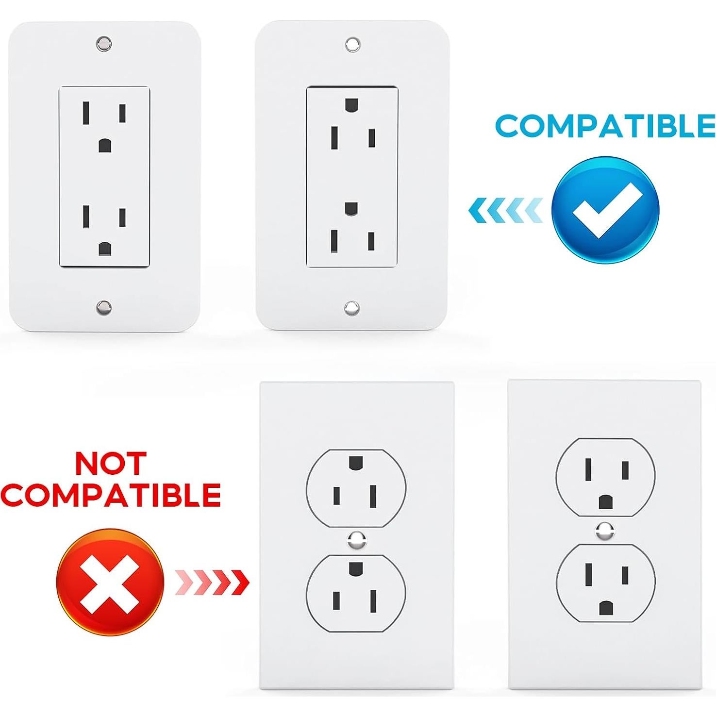 Soporte de Estante de Enchufe Decora ALLICAVER Blanco Metal