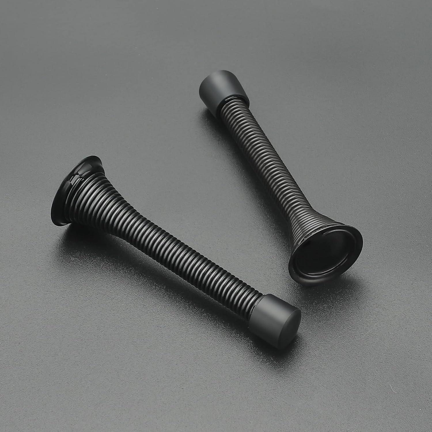 Topes de Puerta Ravinte - Paquete de 6, Acero Negro Mate