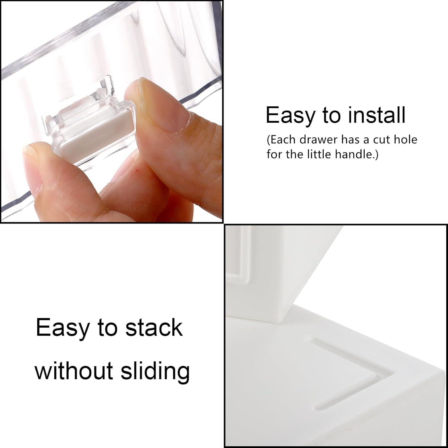 Organizador de Escritorio Hacaroa Mini 3 Niveles 6 Cajones Blanco