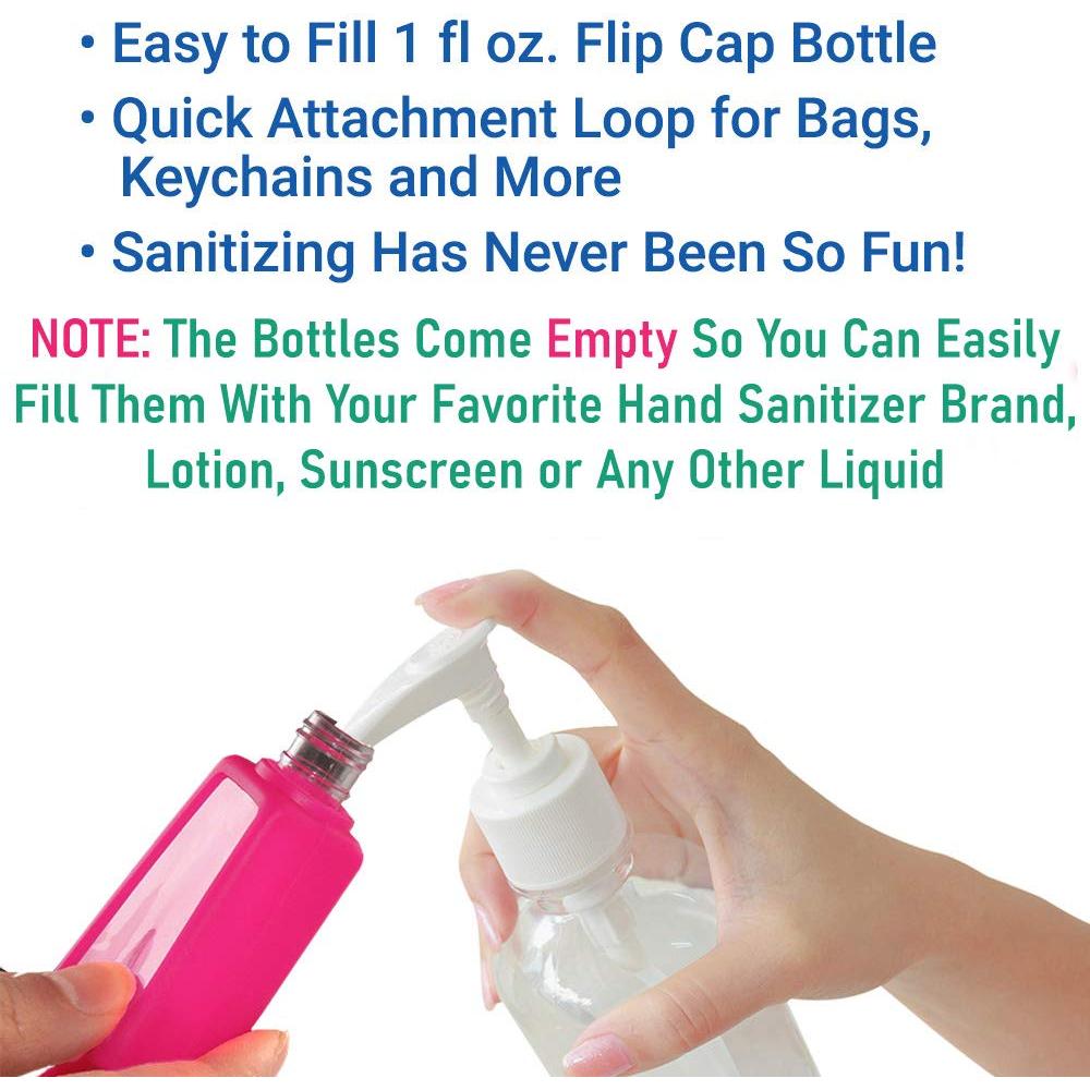 8 Pack Botellas Vacías Gel Antibacterial KINIA BFF 30 ml