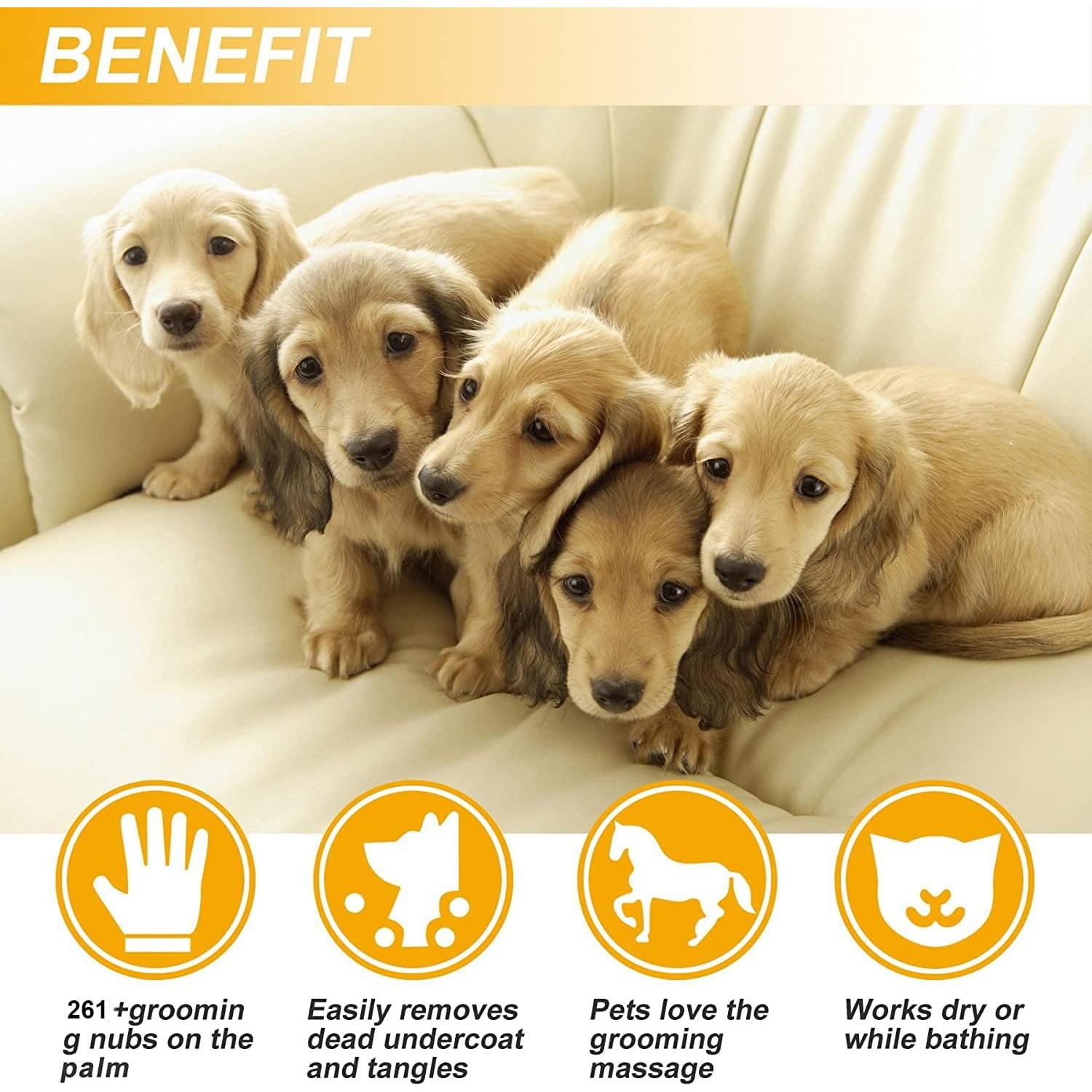 Guante de Aseo para Mascotas BYETOO Rosa 261 Puntas Silicona