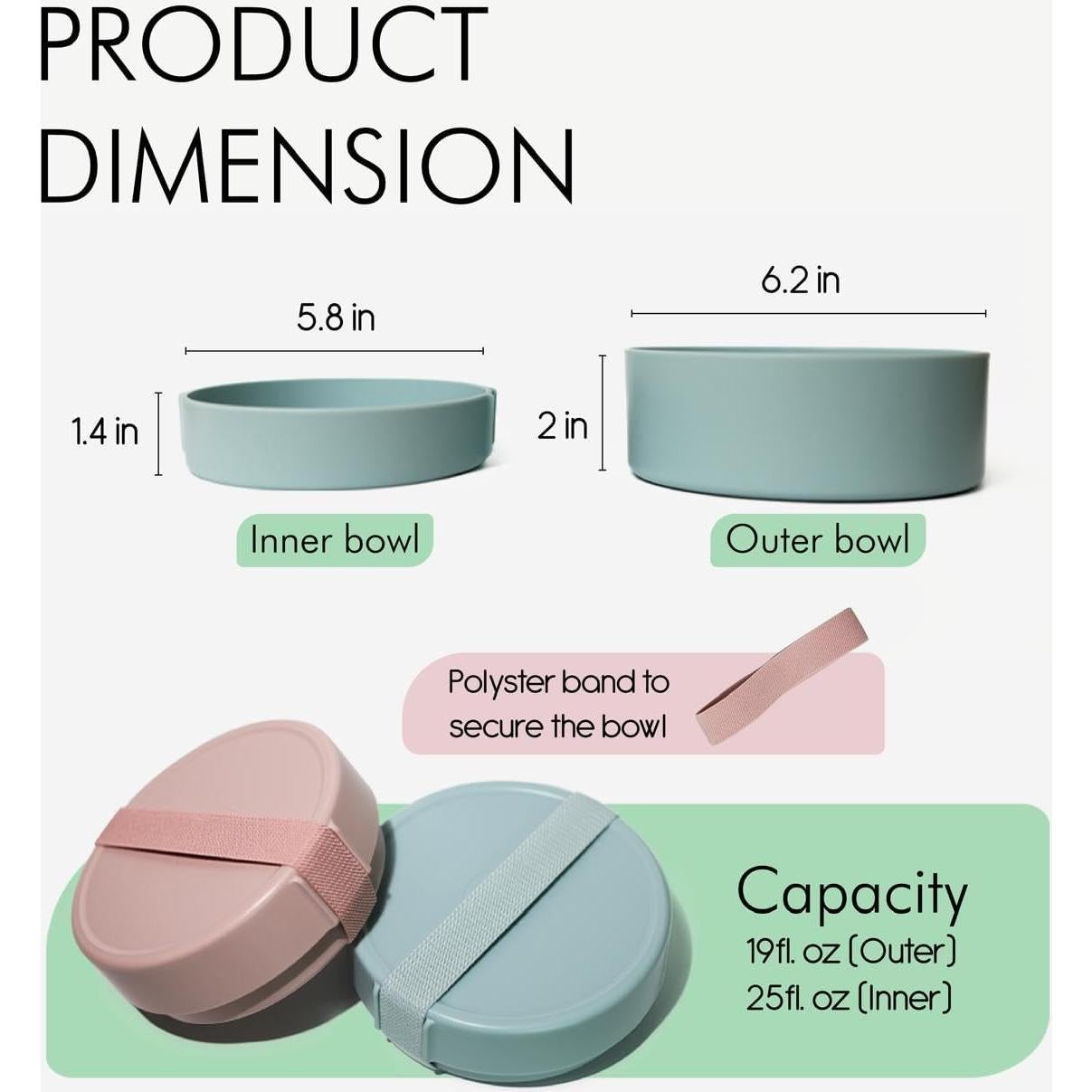 Tazones de viaje para perros Barkin' Trails 2 en 1 BPA Free