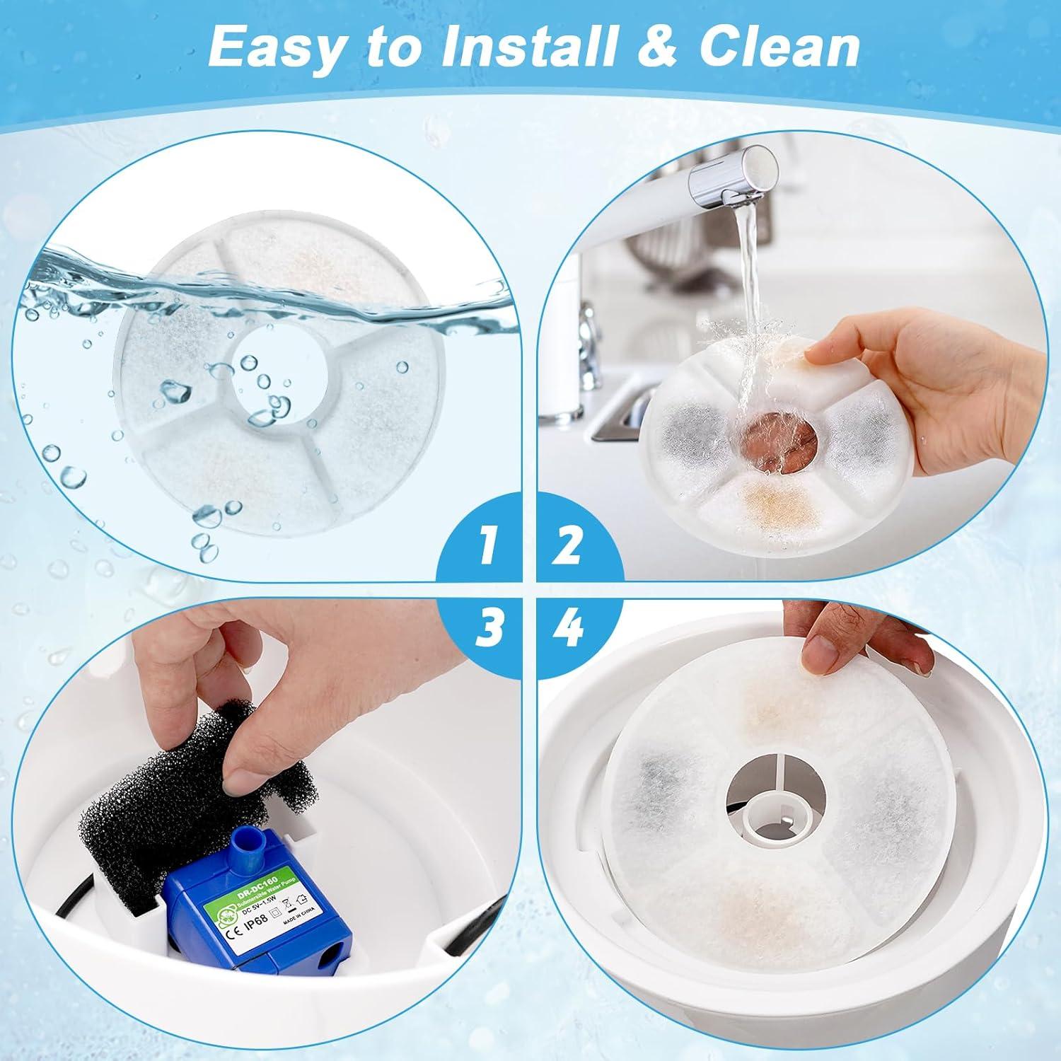 Filtros de Reemplazo para Fuente de Agua Beyolike - 4 Piezas