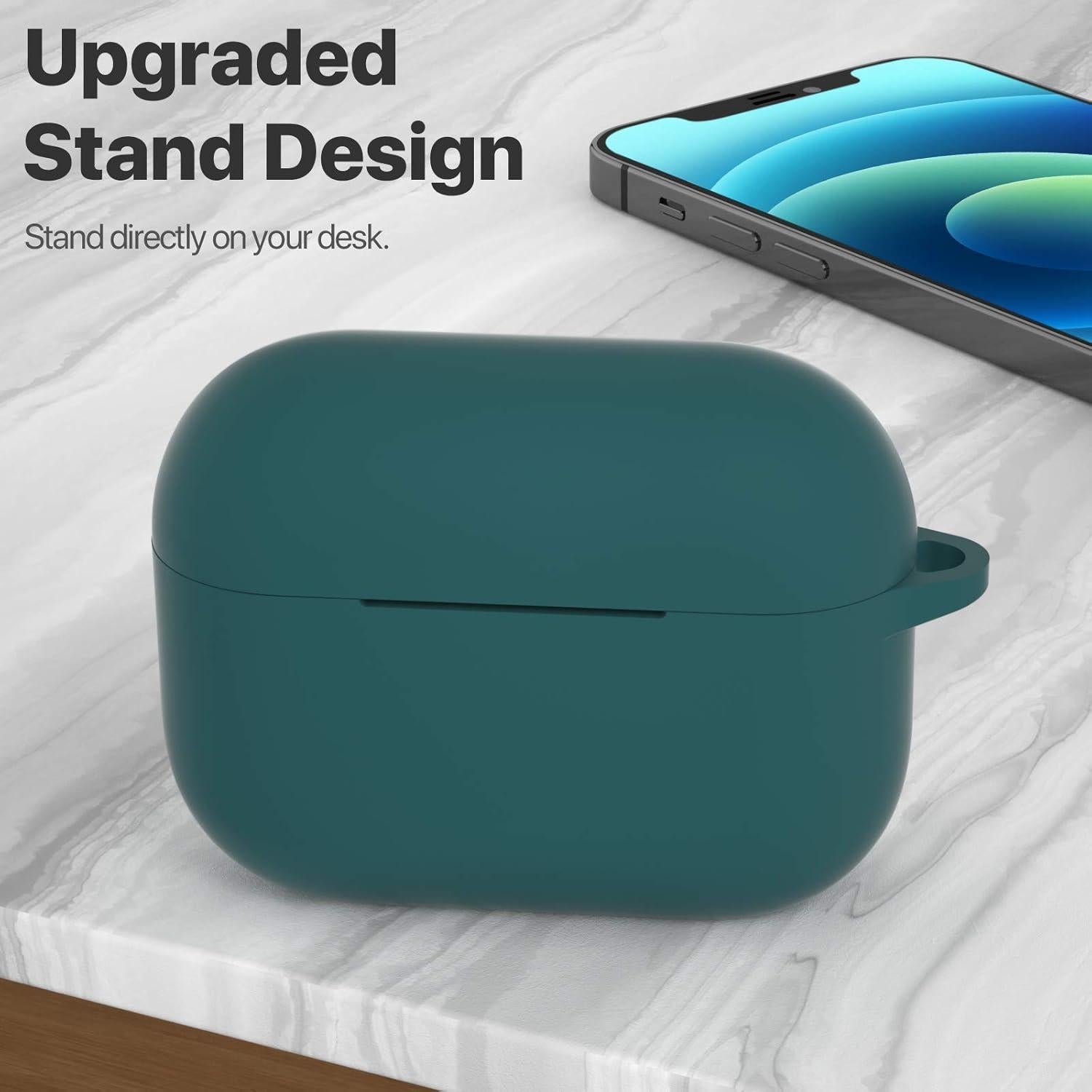 Funda de Silicona ATUAT para AirPods Pro 1ª/2ª Gen Verde