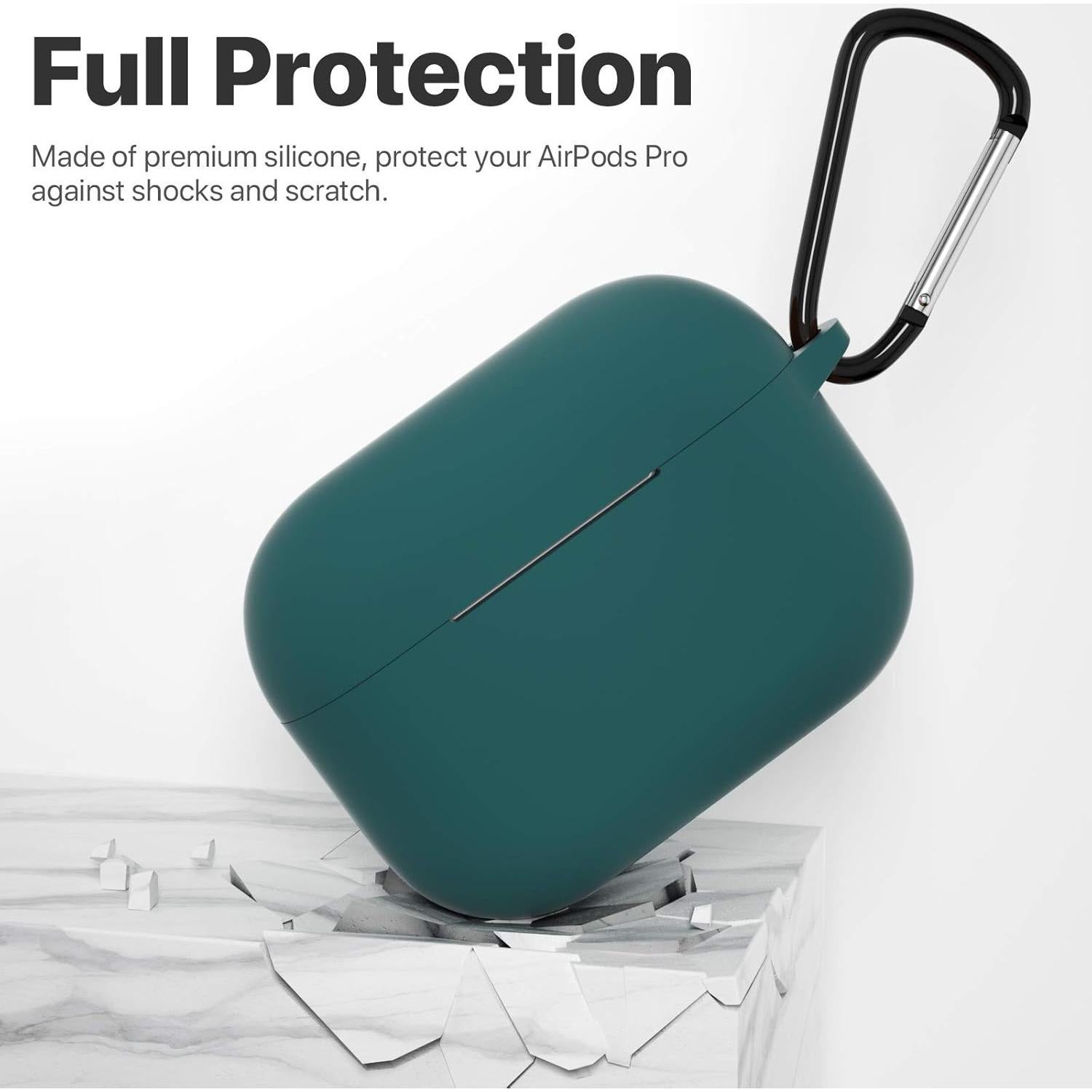 Funda de Silicona ATUAT para AirPods Pro 1ª/2ª Gen Verde