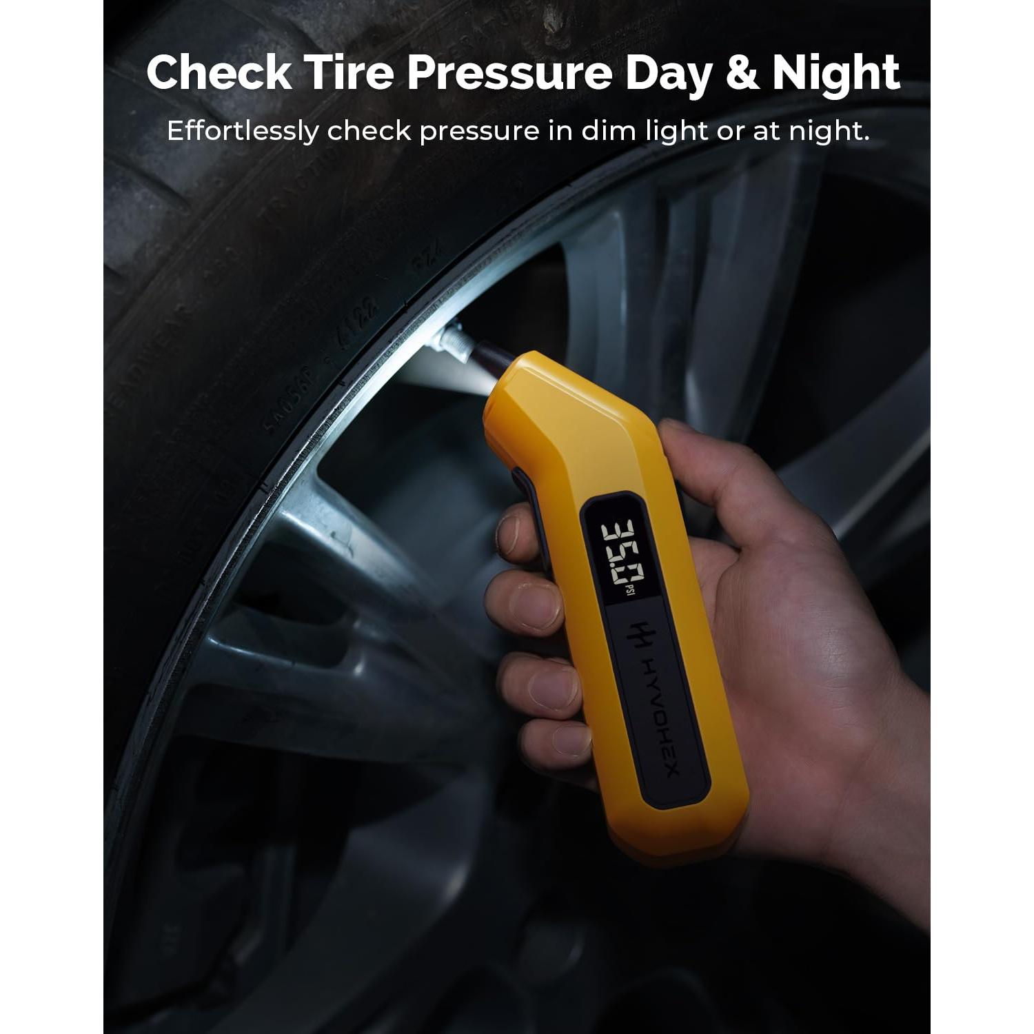 Medidor de Presión de Neumáticos Digital HYVOHEX T200 Verde