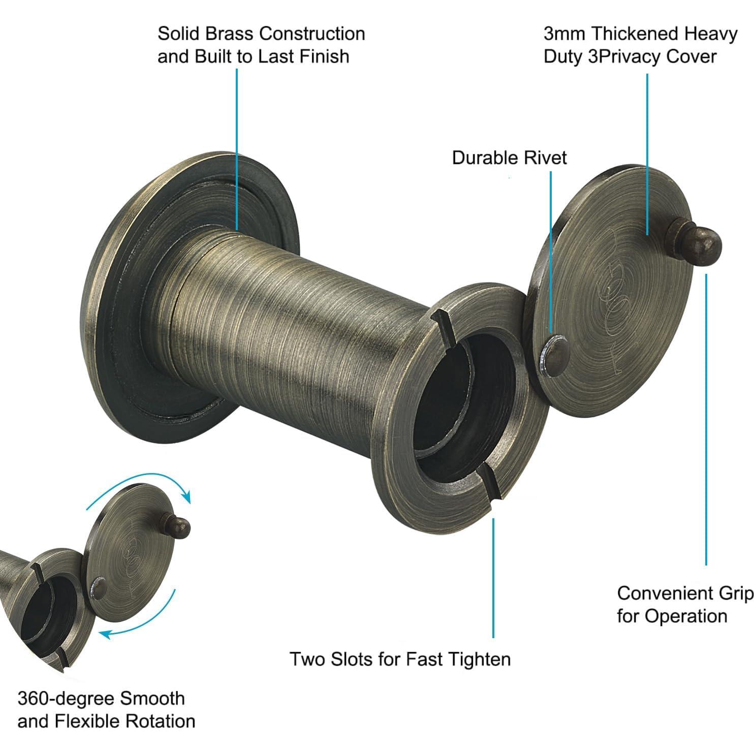 Mirador de Puerta TOGU de Latón Sólido 220 Grados Bronce Antiguo