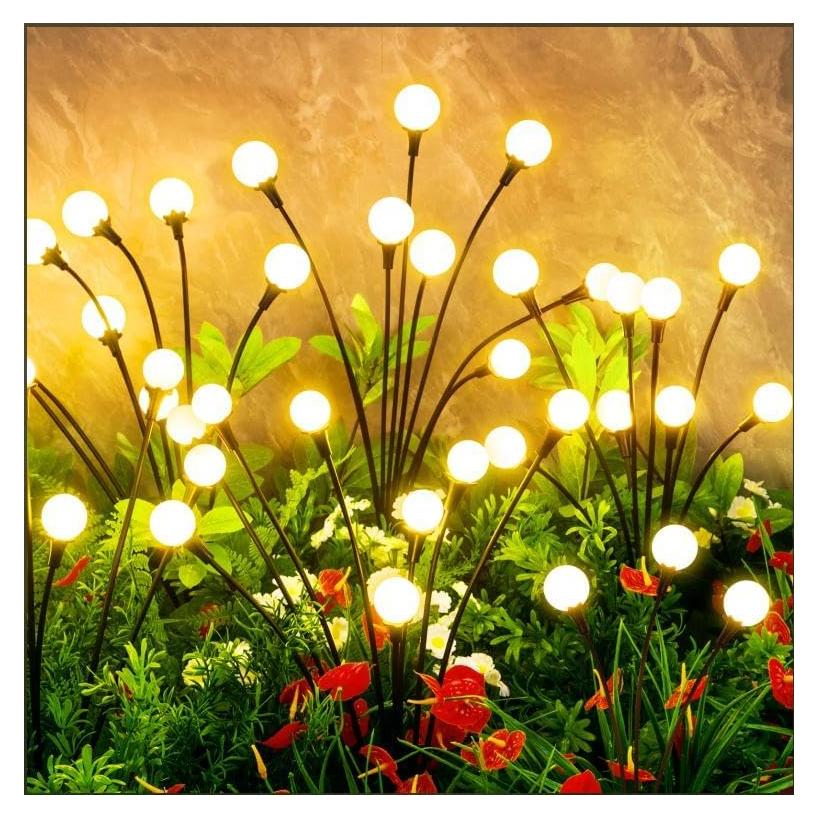 Luces Solares para Jardín VIGNUTO 2 Paquetes 16 LED IP65