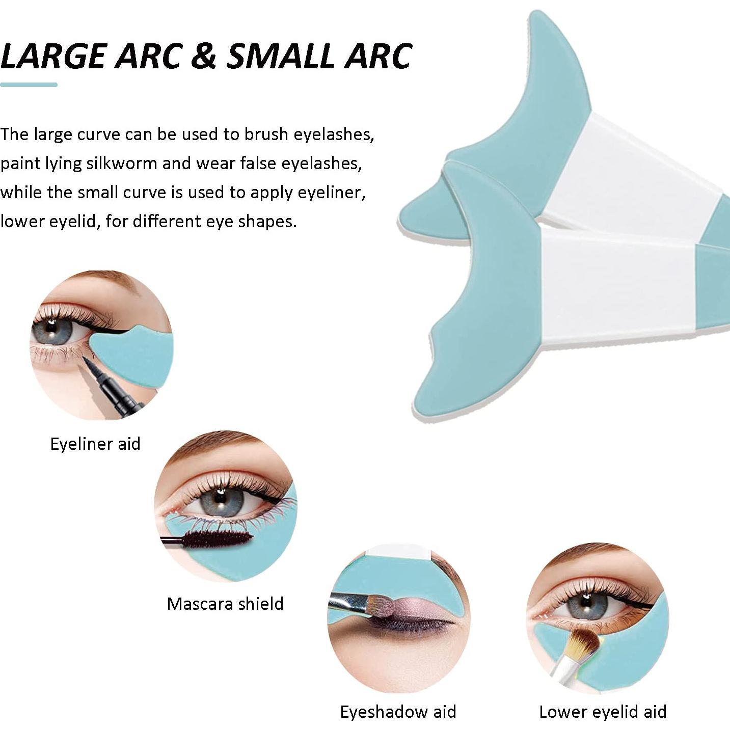 Plantillas de Eyeliner Reutilizables Deacocal 4 Piezas Azul